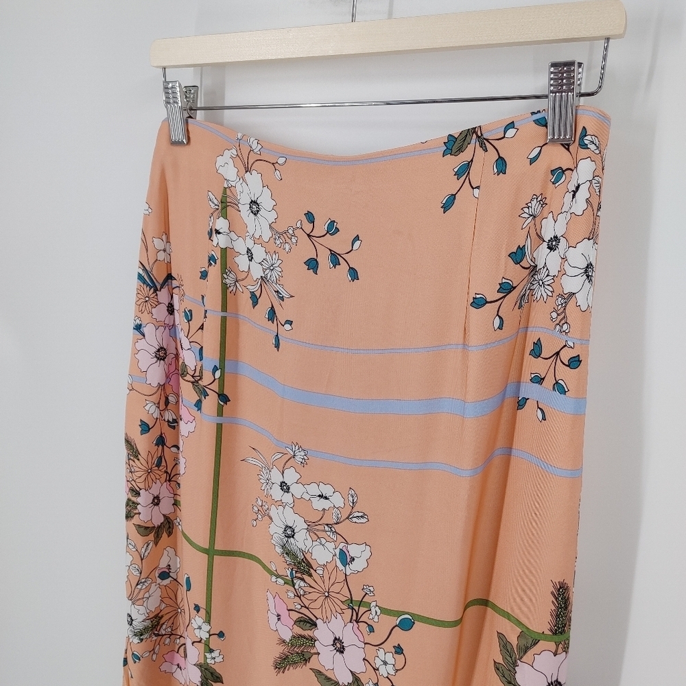 J Crew Satin Floral Midi Skirt - Picture 6 of 8